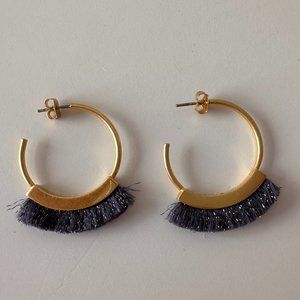 Madewell hoops - blue and gold